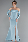 Türkis Abendkleid İm Meerjungfrau-Stil Lang ABU4637
