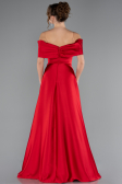 Abendkleid Lang Satin Rot ABU5015