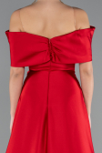 Abendkleid Lang Satin Rot ABU5015