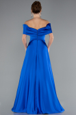 Abendkleid Lang Satin Sächsischblau ABU5015