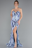 Abendkleid Lang Blau ABU5024