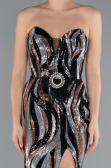 Abendkleid Lang Schwarz ABU4999