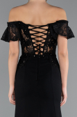 Abendkleid Lang Spitze Schwarz ABU2261