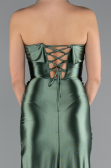 Pistaziengrünes Abschlusskleid Lang ABU4944