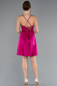 Partykleid Kurz Satin Fuchsie ABK2366
