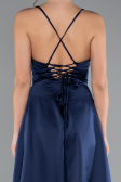 Partykleid Kurz Satin Marineblau ABK2366