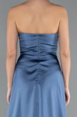 Abschlusskleid Lang Satin Indigo ABU5023