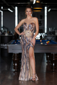 Abendkleid Lang Gold ABU5024