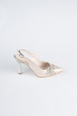 Gold Party-Schuhe Laserschnitt MJ4101