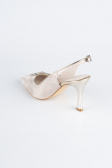 Gold Party-Schuhe Laserschnitt MJ4101