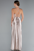 Beige Abschlusskleid Lang ABU3247