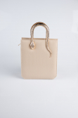 Abendtasche Leder Hautfarben KC143