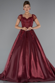 Weinrot Designer Abendkleid Lang ABU4449