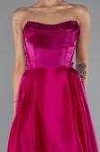 Standesamtkleid Lang Satin Fuchsie ABU5064