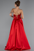 Standesamtkleid Lang Satin Rot ABU5064