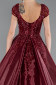 Weinrot Designer Abendkleid Lang ABU4449