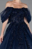Marineblau Designer Abendkleid Lang ABU4720