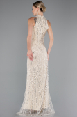 Beige Abendkleid Lang ABU4791