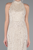 Beige Abendkleid Lang ABU4791