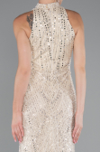 Beige Abendkleid Lang ABU4791