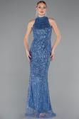 Indigo Abendkleid Lang ABU4791