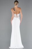 Weiß Abendkleid Lang ABU5001