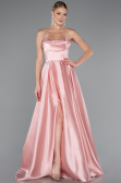 Standesamtkleid Lang Satin Puder ABU5064