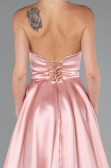 Standesamtkleid Lang Satin Puder ABU5064
