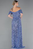 Abendkleid Lang Schuppig Indigo ABU4843
