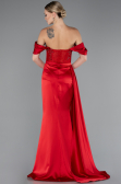 Abendkleid Lang Satin Rot ABU5034