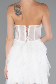 Standesamtkleid Lang Weiß ABU5071