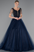 Designer Abendkleid Lang Marineblau ABU5019