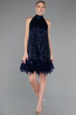 Abendkleid Kurz Marineblau ABK2348