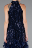 Abendkleid Kurz Marineblau ABK2348