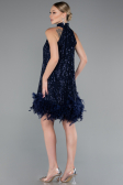 Abendkleid Kurz Marineblau ABK2348