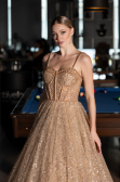 Gold Abendkleid Lang ABU3839