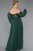 Smaragdgrün Abendgarderobe İn Großen Größen Chiffon Lang ABU5037