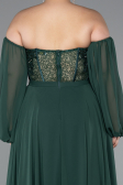 Smaragdgrün Abendgarderobe İn Großen Größen Chiffon Lang ABU5037