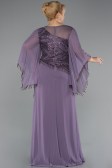 Abendkleid in Übergröße Lang Chiffon Lavendel ABU5093