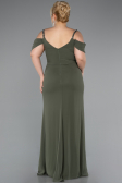 Khaki Abendkleid İn Übergröße Chiffon Lang ABU3742