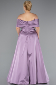 Lavendel Abendkleid İn Übergröße Satin Lang ABU4998