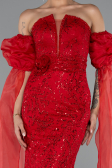 Abendkleid Lang Spitze Rot ABU5102