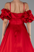 Abendkleid Lang Satin Rot ABU5103