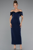 Marineblau Partykleid Midi ABK2212