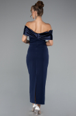 Marineblau Partykleid Midi ABK2212