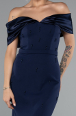 Marineblau Partykleid Midi ABK2212