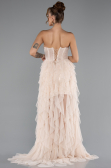 Beige Standesamtkleid Lang ABU5071