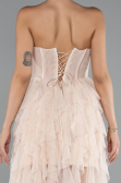 Beige Standesamtkleid Lang ABU5071