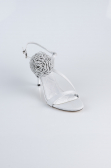 Party-Schuhe Satin Silber AB1144