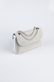 Abendtasche Verputz Silber V934